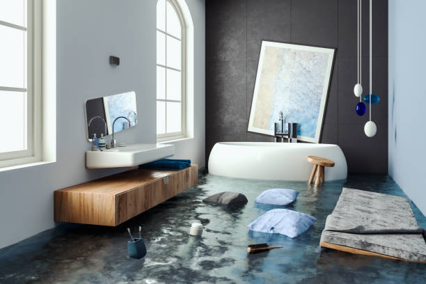 Water damage restoration process in Courtland, VA